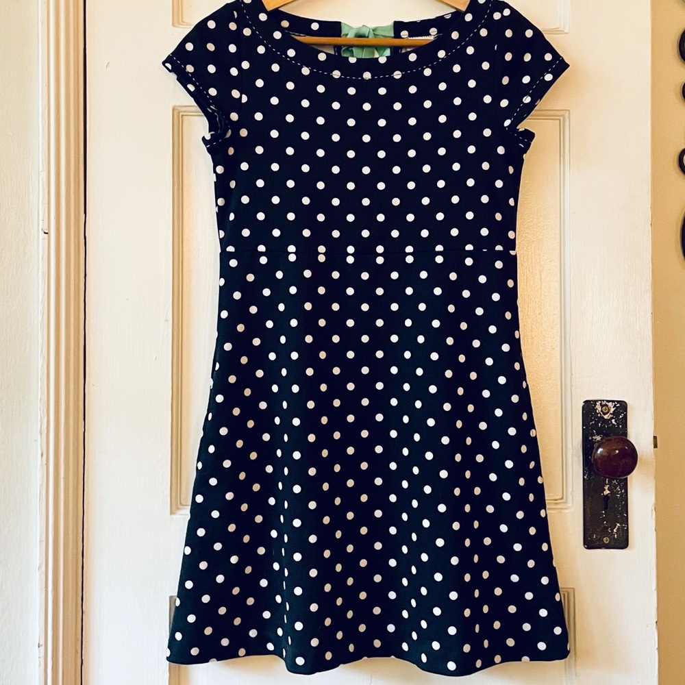 Anthropologie | Postage B&W Polka Dot Dress - XS